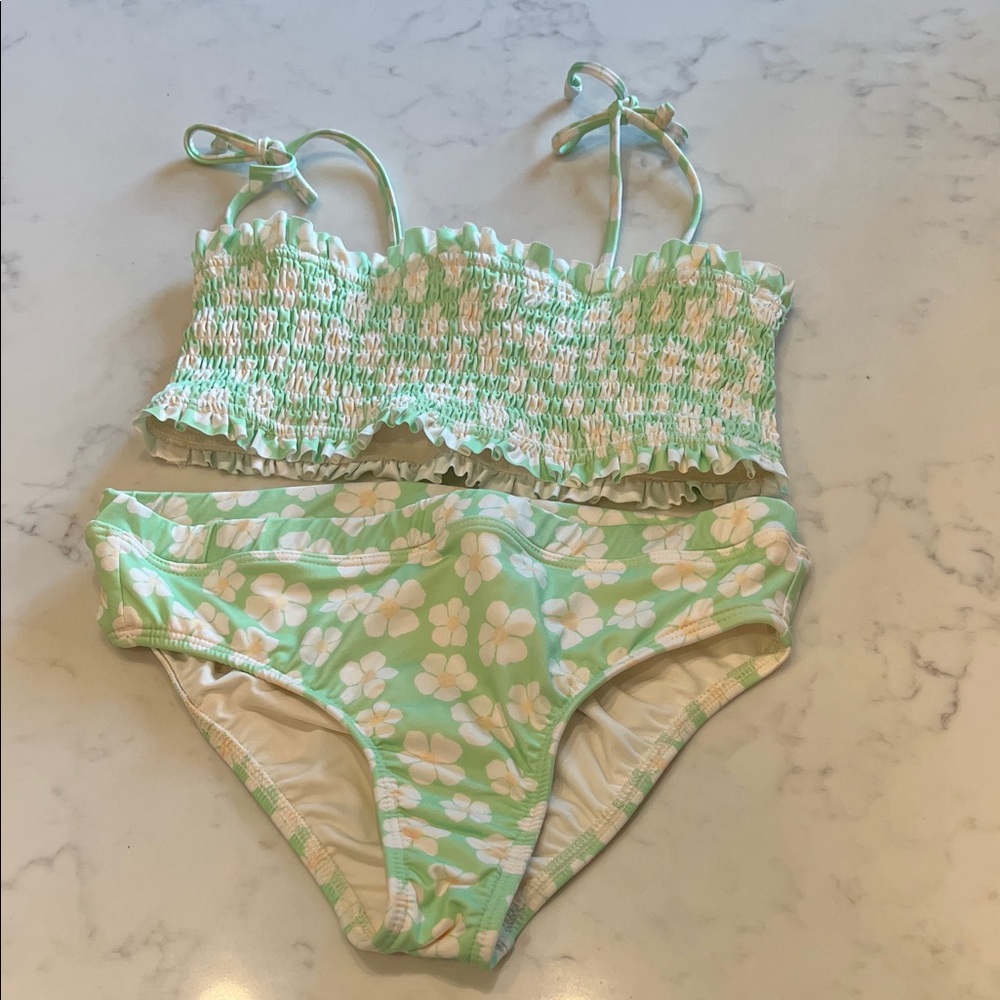 Billabong Girls Ditsy Love Smocked Floral Bikini